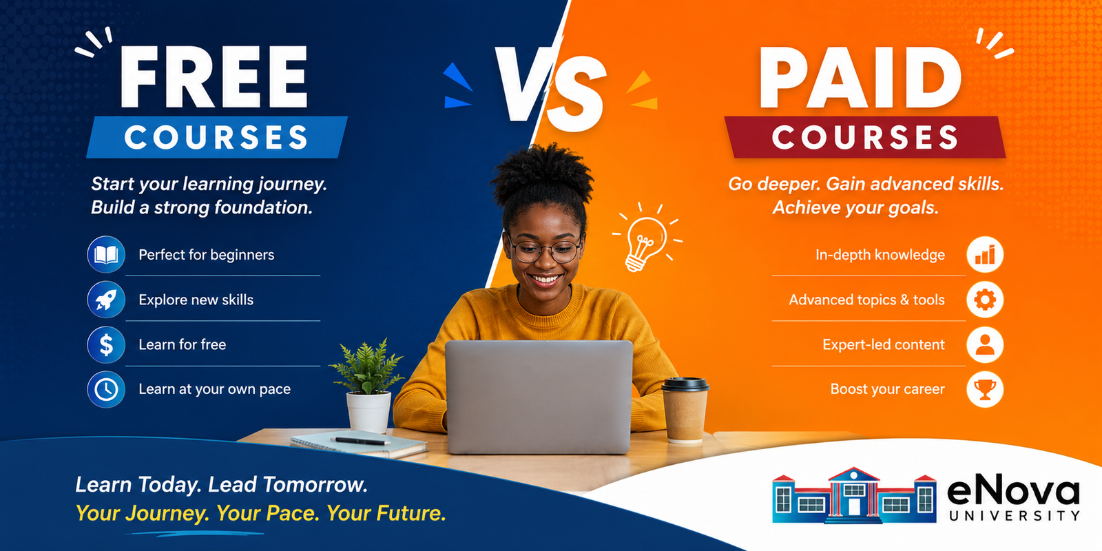 Free vs. Paid Courses on Enova University: Finding the Right Learning Path for You